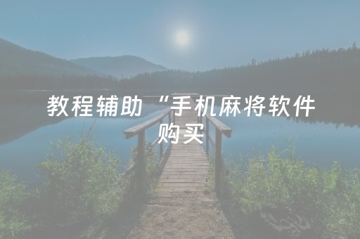 教程辅助“手机麻将软件购买（专用辅牌神器免安装）