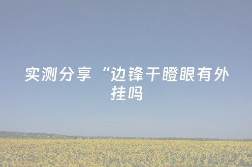 实测分享“边锋干瞪眼有外挂吗（专用辅牌神器免安装）