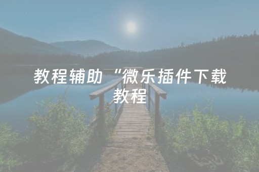 教程辅助“微乐插件下载教程（专用辅牌神器免安装）