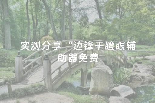 实测分享“边锋干瞪眼辅助器免费（专用辅牌神器免安装）