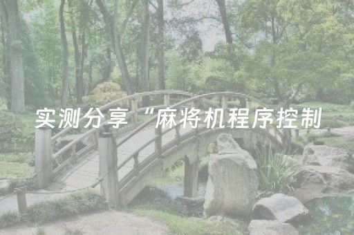 实测分享“麻将机程序控制（专用辅牌神器免安装）