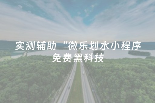 实测辅助“微乐划水小程序免费黑科技（专用辅牌神器免安装）