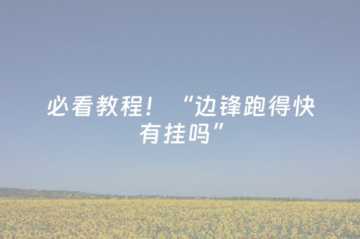 必看教程！“边锋跑得快有挂吗”（详细透视教程）-哔哩哔哩