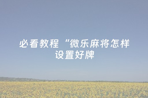 实测分享“麻将机免安装设备（专用辅牌神器免安装）