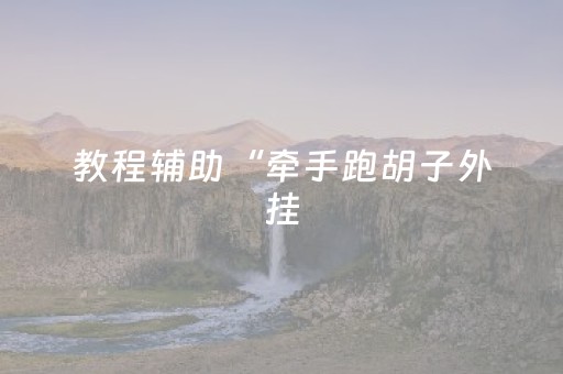 教程辅助“牵手跑胡子外挂（助赢神器通用版）