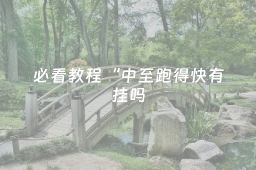 必看教程“中至跑得快有挂吗（助赢神器通用版）