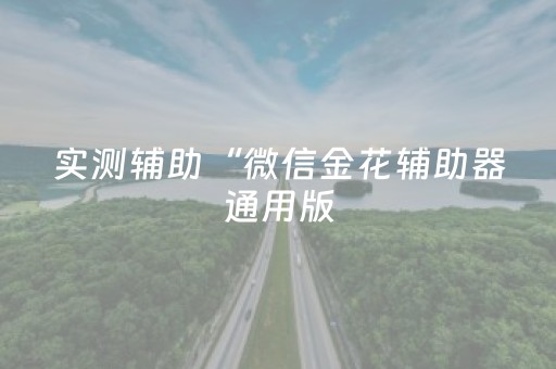 实测辅助“微信金花辅助器通用版（专用辅牌神器免安装）