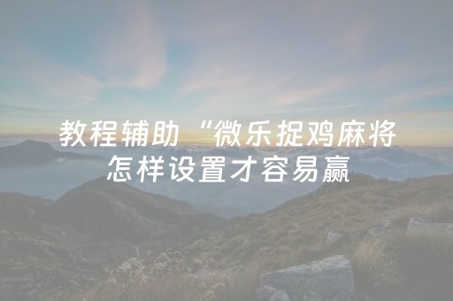 玩家必备教程“功夫川麻有外挂吗（专用辅牌神器免安装）