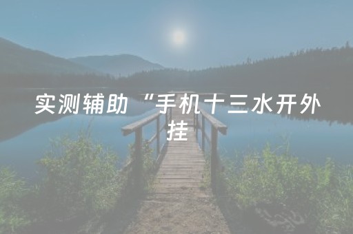 实测辅助“手机十三水开外挂（专用辅牌神器免安装）