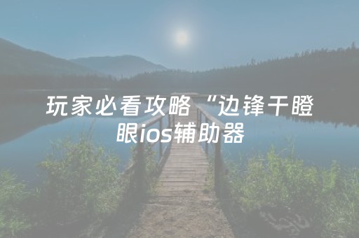 玩家必看攻略“边锋干瞪眼ios辅助器（专用辅牌神器免安装）