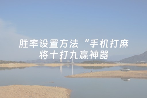 胜率设置方法“手机打麻将十打九赢神器（专用辅牌神器免安装）