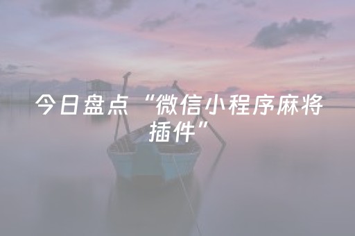 今日盘点“微信小程序麻将插件”（详细开挂教程）-哔哩哔哩