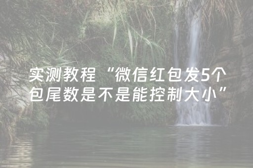 实测教程“微信红包发5个包尾数是不是能控制大小”（详细透视教程）-哔哩哔哩