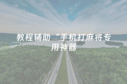 玩家必备教程“微乐海南麻将神器软件下载（专用辅牌神器免安装）