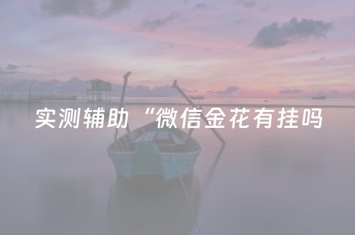 实测辅助“微信金花有挂吗（助赢神器通用版）