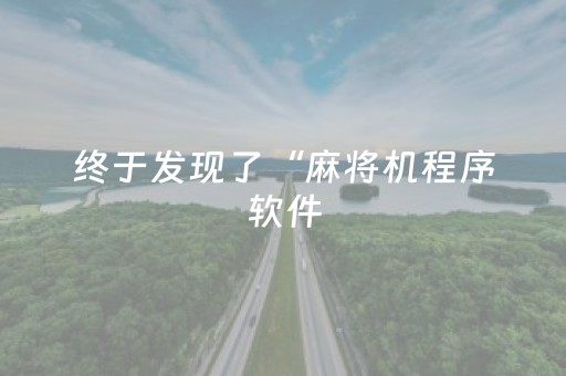 终于发现了“麻将机程序软件（专用辅牌神器免安装）