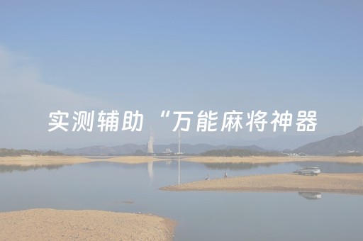 实测辅助“万能麻将神器（专用辅牌神器免安装）