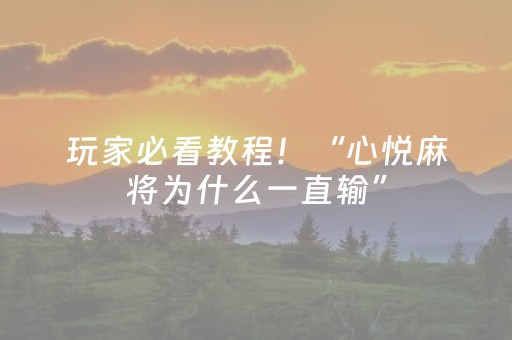 胜率设置方法“手机麻将软挂神器”（详细透视教程）-哔哩哔哩