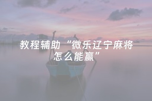 教程辅助“微乐辽宁麻将怎么能赢”（详细透视教程）-哔哩哔哩