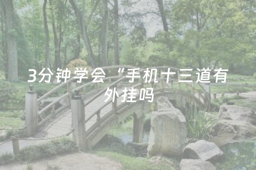 3分钟学会“手机十三道有外挂吗（专用辅牌神器免安装）