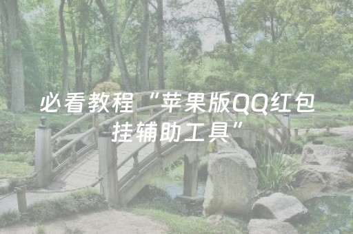 必看教程“苹果版QQ红包挂辅助工具”（详细透视教程）-哔哩哔哩