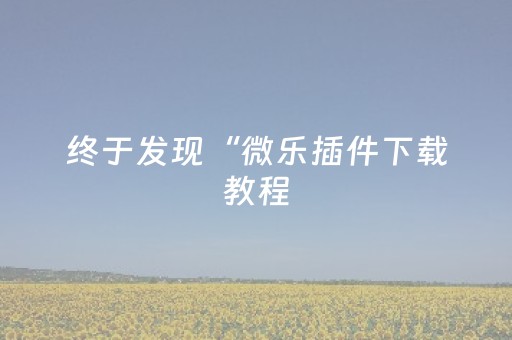 终于发现“微乐插件下载教程（助赢神器通用版）
