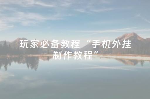 玩家必备教程“手机外挂制作教程”（详细透视教程）-哔哩哔哩