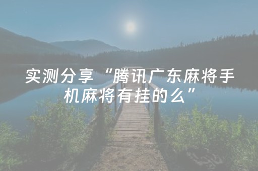 实测分享“腾讯广东麻将手机麻将有挂的么”（详细开挂教程）-哔哩哔哩