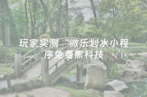 玩家实测“微乐划水小程序免费黑科技（专用辅牌神器免安装）