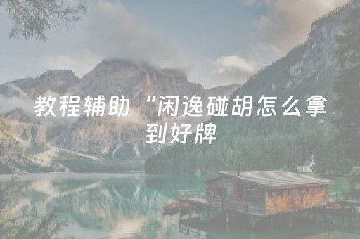 教程辅助“闲逸碰胡怎么拿到好牌（专用辅牌神器免安装）