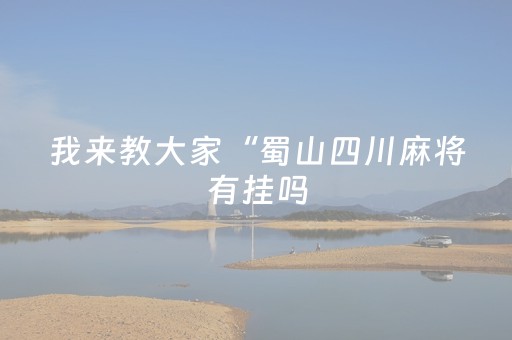 我来教大家“蜀山四川麻将有挂吗（助赢神器通用版）