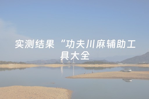 实测结果“功夫川麻辅助工具大全（专用辅牌神器免安装）