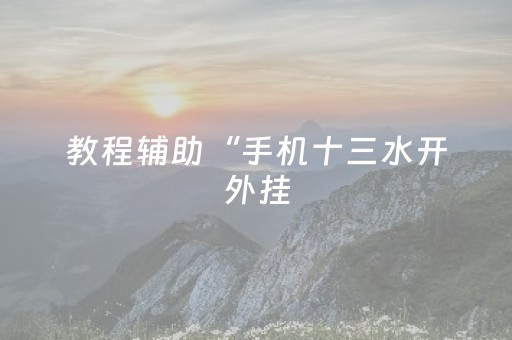 教程辅助“手机十三水开外挂（专用辅牌神器免安装）