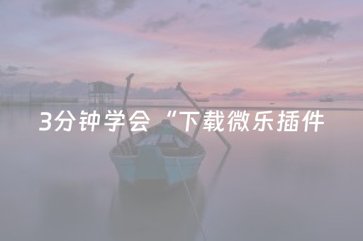 3分钟学会“下载微乐插件（专用辅牌神器免安装）