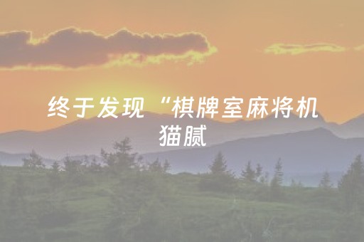 终于发现“棋牌室麻将机猫腻（专用辅牌神器免安装）