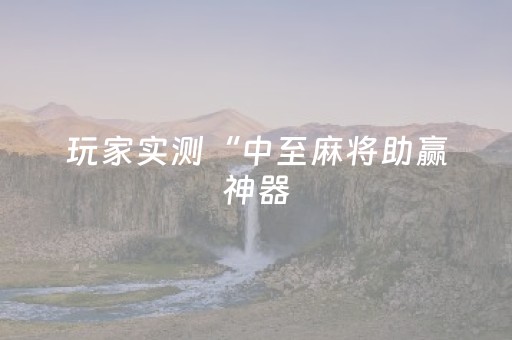 玩家实测“中至麻将助赢神器（助赢神器通用版）
