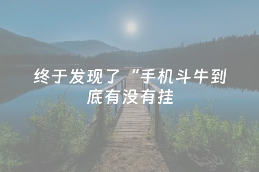 终于发现了“手机斗牛到底有没有挂（助赢神器通用版）