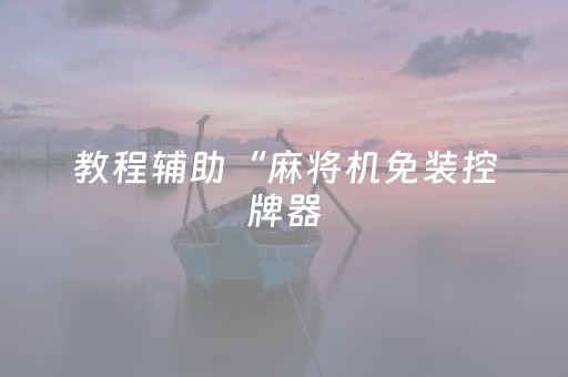 教程辅助“麻将机免装控牌器（助赢神器通用版）