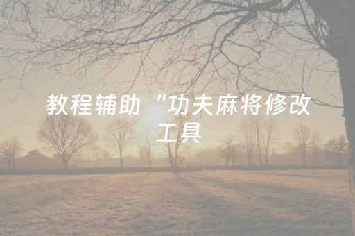 教程辅助“功夫麻将修改工具（助赢神器通用版）