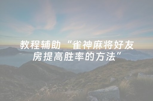 教程辅助“雀神麻将好友房提高胜率的方法”（详细透视教程）-哔哩哔哩