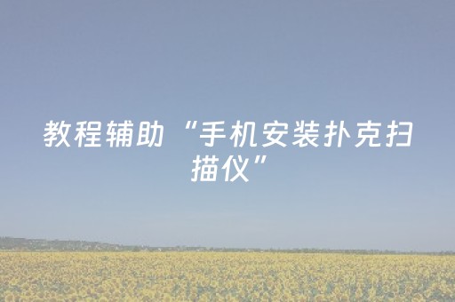 教程辅助“手机安装扑克扫描仪”（详细透视教程）-哔哩哔哩