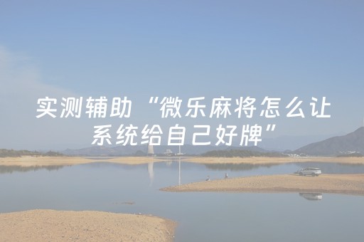 实测辅助“微乐麻将怎么让系统给自己好牌”（详细透视教程）-哔哩哔哩