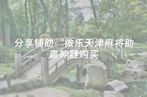 分享辅助“微乐天津麻将助赢神器购买（助赢神器通用版）