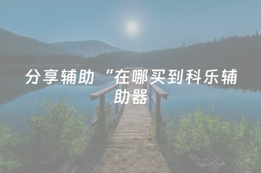 分享辅助“在哪买到科乐辅助器（专用辅牌神器免安装）