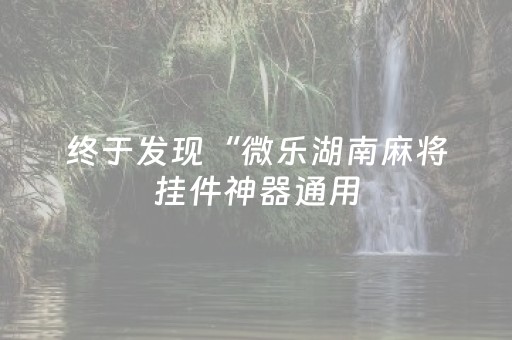 终于发现“微乐湖南麻将挂件神器通用（助赢神器通用版）