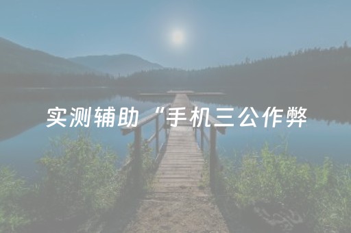 实测辅助“手机三公作弊（专用辅牌神器免安装）