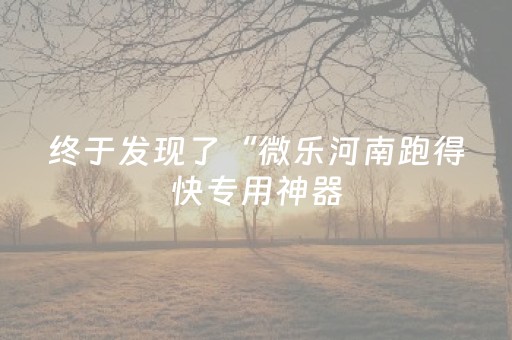 终于发现了“微乐河南跑得快专用神器（专用辅牌神器免安装）