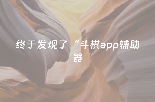 终于发现了“斗棋app辅助器（专用辅牌神器免安装）
