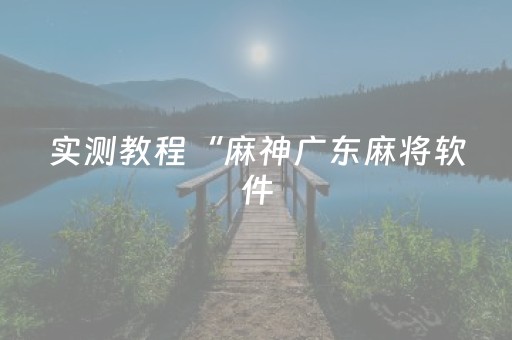 实测教程“麻神广东麻将软件（专用辅牌神器免安装）