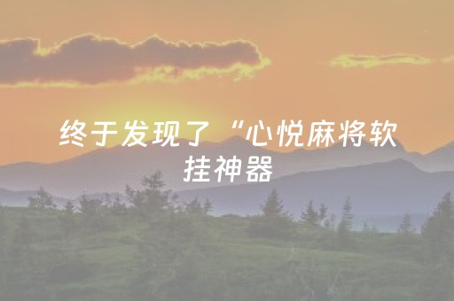 终于发现了“心悦麻将软挂神器（专用辅牌神器免安装）